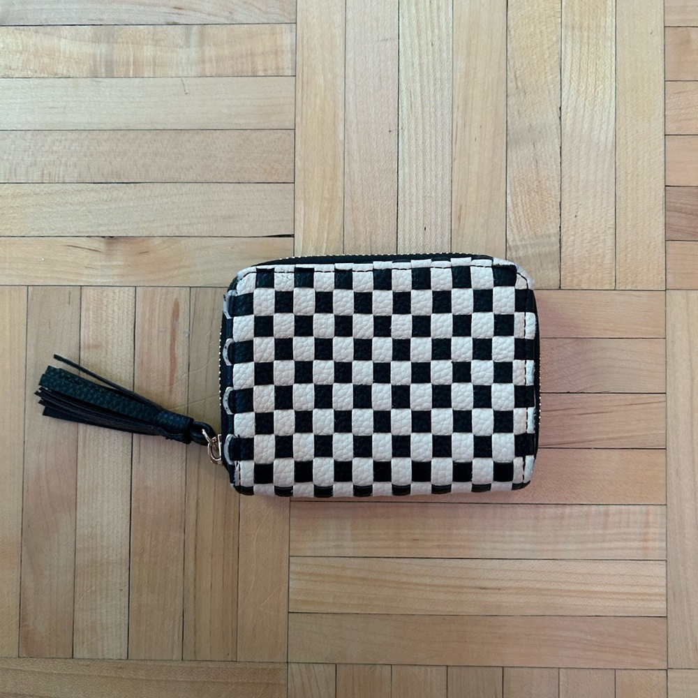 Checkered Black and White Wallet